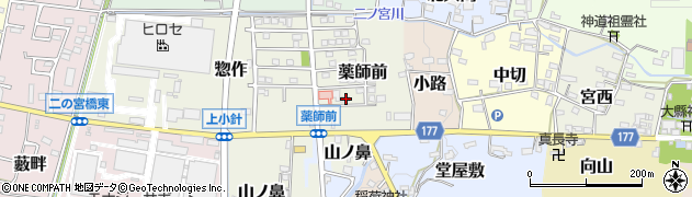 愛知県犬山市薬師前3周辺の地図