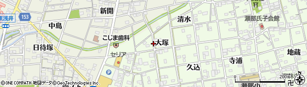 愛知県一宮市瀬部（大塚）周辺の地図