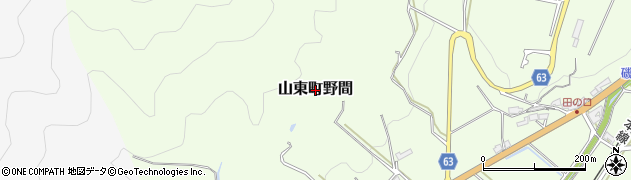 兵庫県朝来市山東町野間周辺の地図