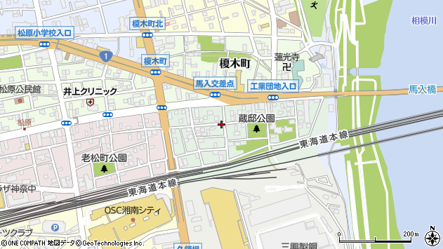 〒254-0024 神奈川県平塚市馬入本町の地図