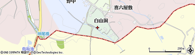 愛知県犬山市白山洞周辺の地図