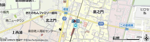 楽田駅周辺の地図