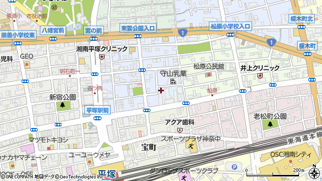 〒254-0035 神奈川県平塚市宮の前の地図