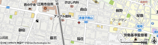 愛知県江南市赤童子町福住11周辺の地図