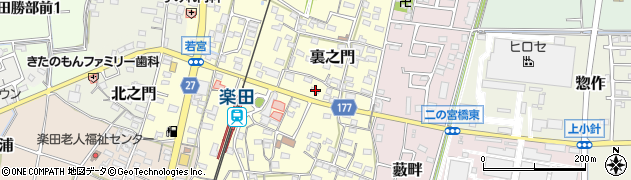 愛知県犬山市裏之門154周辺の地図