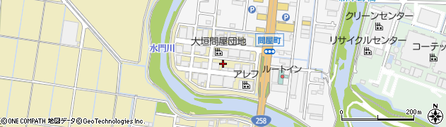 岐阜県大垣市問屋町周辺の地図