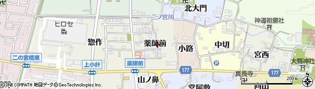 愛知県犬山市薬師前周辺の地図