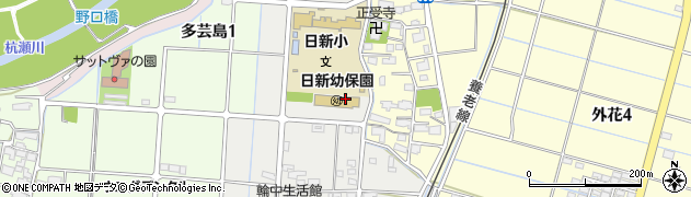 大垣市役所　日新幼保園周辺の地図
