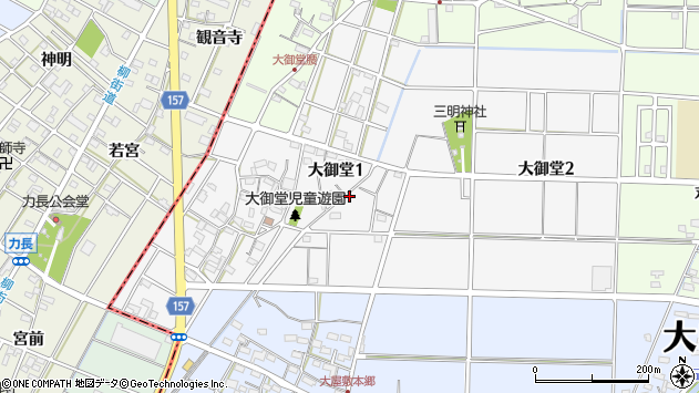 〒480-0138 愛知県丹羽郡大口町大御堂の地図