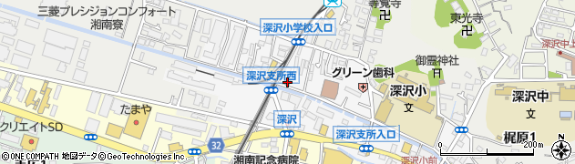 深沢郵便局周辺の地図