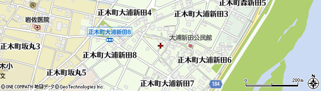 岐阜県羽島市正木町大浦新田周辺の地図