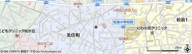 神奈川県茅ヶ崎市美住町周辺の地図