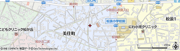 神奈川県茅ヶ崎市美住町周辺の地図