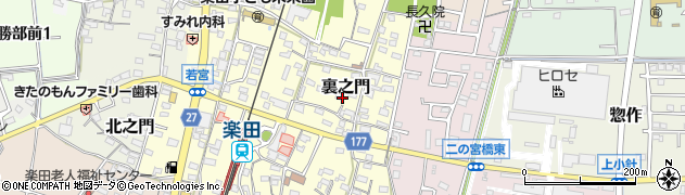 愛知県犬山市裏之門周辺の地図