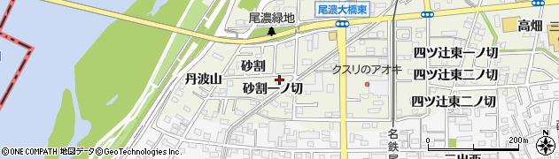 愛知県一宮市木曽川町玉ノ井（砂割二ノ切）周辺の地図