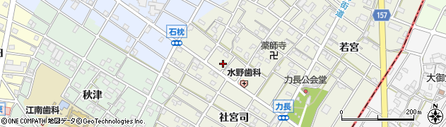 愛知県江南市力長町神出104周辺の地図