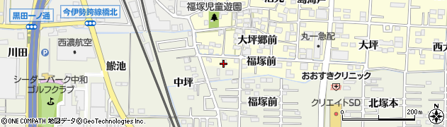愛知県一宮市木曽川町門間（福塚前）周辺の地図