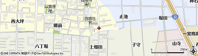 愛知県一宮市木曽川町門間（東大坪）周辺の地図