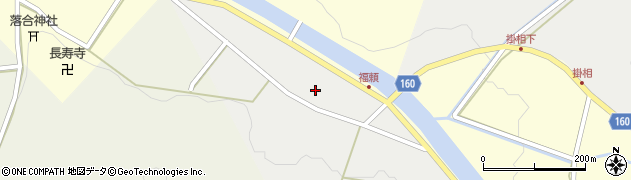 鳥取県南部町（西伯郡）福頼周辺の地図
