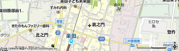 愛知県犬山市裏之門161周辺の地図