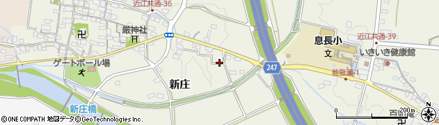 滋賀県米原市新庄周辺の地図