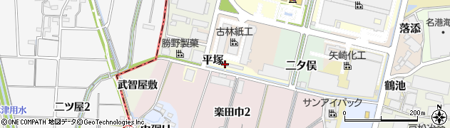 愛知県犬山市平塚周辺の地図