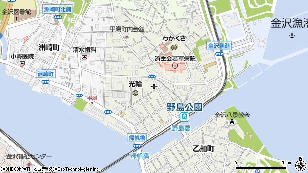 〒236-0023 神奈川県横浜市金沢区平潟町の地図