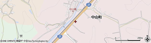 京都府綾部市中山町宮下周辺の地図
