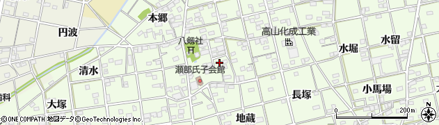 愛知県一宮市瀬部（大門）周辺の地図