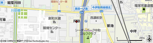 愛知県一宮市今伊勢町馬寄（川田）周辺の地図