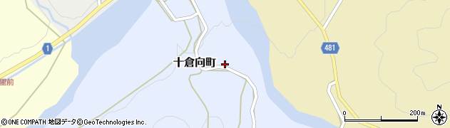 京都府綾部市十倉向町（上尾）周辺の地図