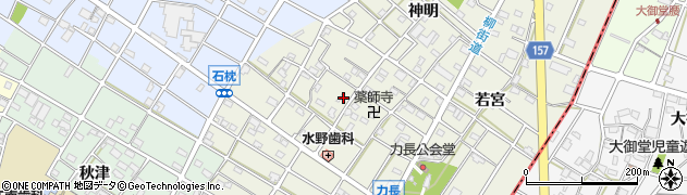 愛知県江南市力長町神出90周辺の地図