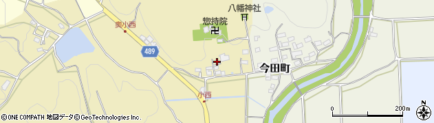 京都府綾部市小西町（中小路）周辺の地図
