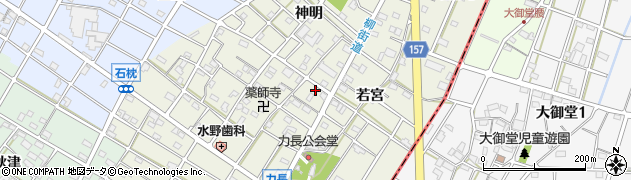 愛知県江南市力長町神出142周辺の地図