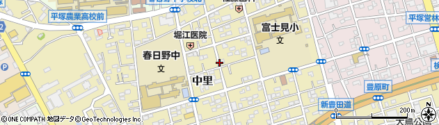 神奈川県平塚市中里周辺の地図