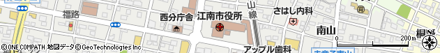 愛知県江南市周辺の地図