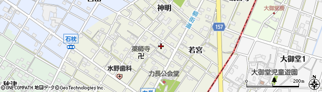 愛知県江南市力長町神出141周辺の地図