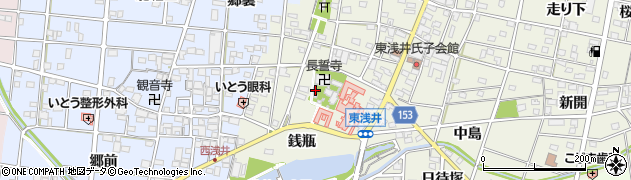 愛知県一宮市浅井町東浅井戌亥乙周辺の地図