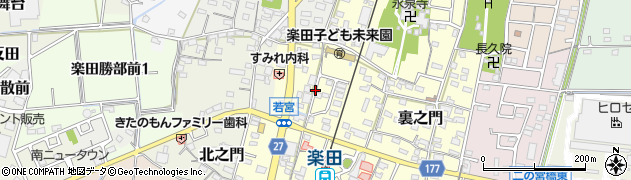 愛知県犬山市若宮周辺の地図