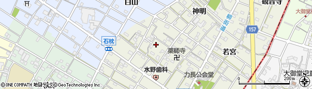 愛知県江南市力長町神出84周辺の地図