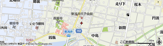 愛知県一宮市浅井町東浅井（森下）周辺の地図
