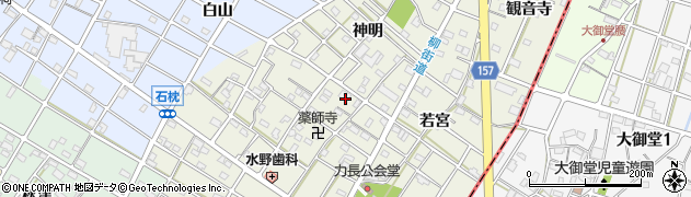 愛知県江南市力長町神出111周辺の地図
