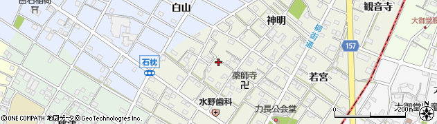 愛知県江南市力長町神出82周辺の地図