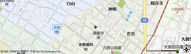 愛知県江南市力長町神出65周辺の地図