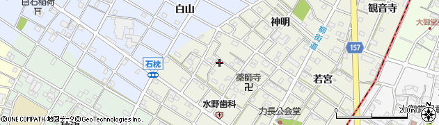愛知県江南市力長町神出81周辺の地図