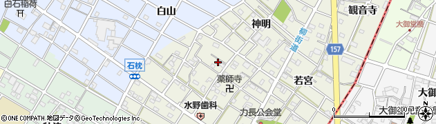 愛知県江南市力長町神出63周辺の地図