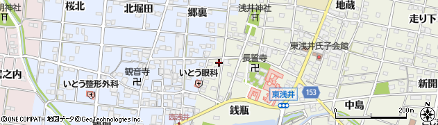 愛知県一宮市浅井町東浅井戌亥43周辺の地図
