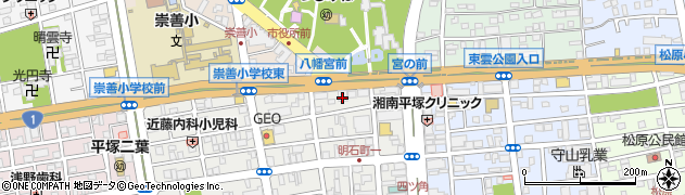 神奈川県平塚市明石町3周辺の地図