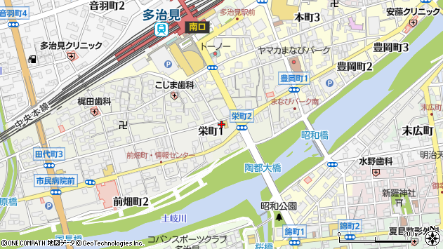 〒507-0035 岐阜県多治見市栄町の地図