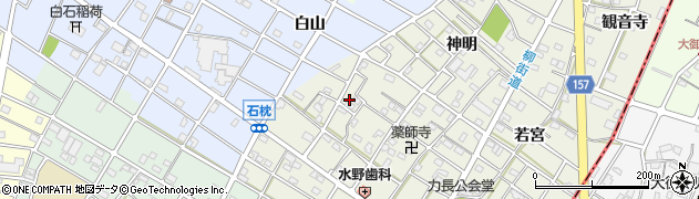 愛知県江南市力長町神出73周辺の地図